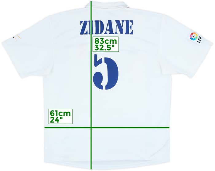 2001 Real Madrid Home Shirt Zidane #5 - 6/10 - (XL)