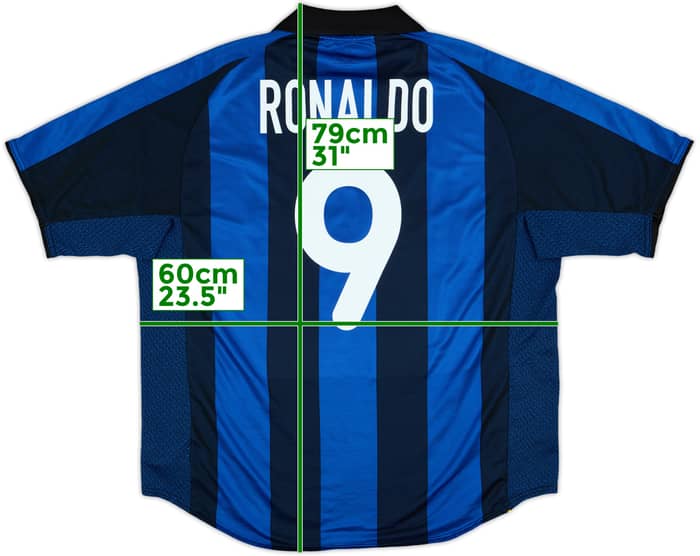 2001-02 Inter Milan Home Shirt Ronaldo #9 - 8/10 - (XL)