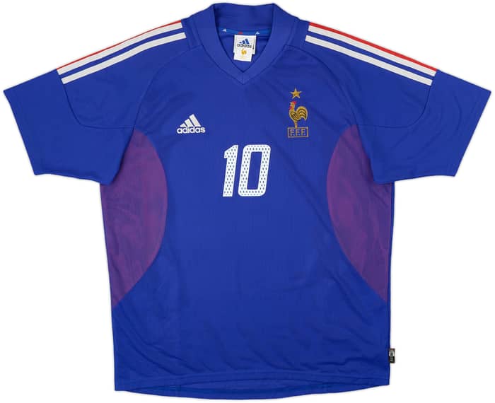 2002-04 France Home Shirt Zidane #10 - 9/10 - (L)