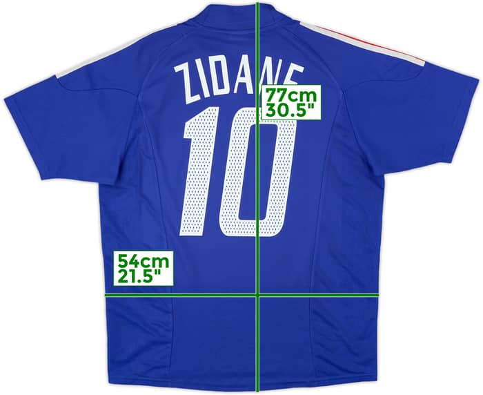 2002-04 France Home Shirt Zidane #10 - 9/10 - (L)