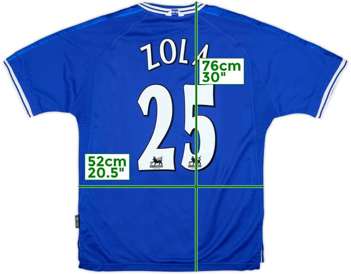 1999-01 Chelsea Home Shirt Zola #25 - 7/10 - (L)
