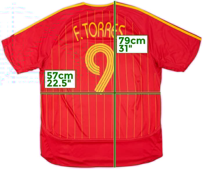 2006-08 Spain Home Shirt F.Torres #9 - 8/10 - (XL)