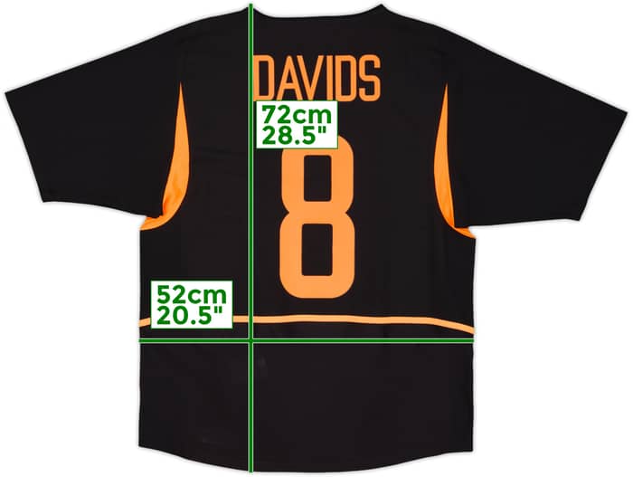 2002-04 Netherlands Away Shirt Davids #8 - 8/10 - (L)
