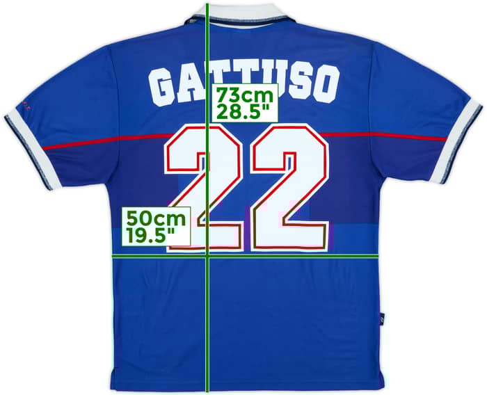1997-99 Rangers Home Shirt Gattuso #22 - 8/10 - (M)