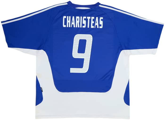 2004-06 Greece Home Shirt Charisteas #9 - 6/10 - (XL)