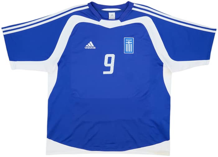 2004-06 Greece Home Shirt Charisteas #9 - 6/10 - (XL)