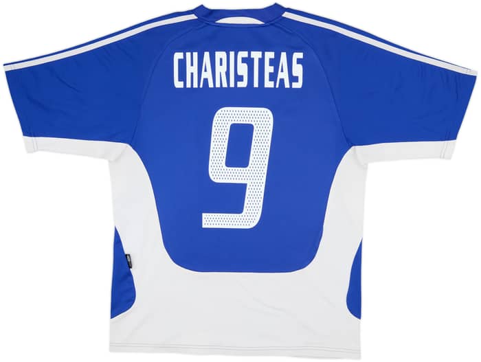 2004-06 Greece Home Shirt Charisteas #9 - 7/10 - (L)