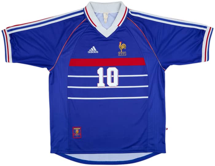 1998-00 France Home Shirt Zidane #10 - 8/10 - (XL)
