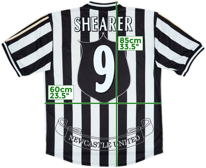 1997-99 Newcastle Home Shirt Shearer #9 - 6/10 - (XL)
