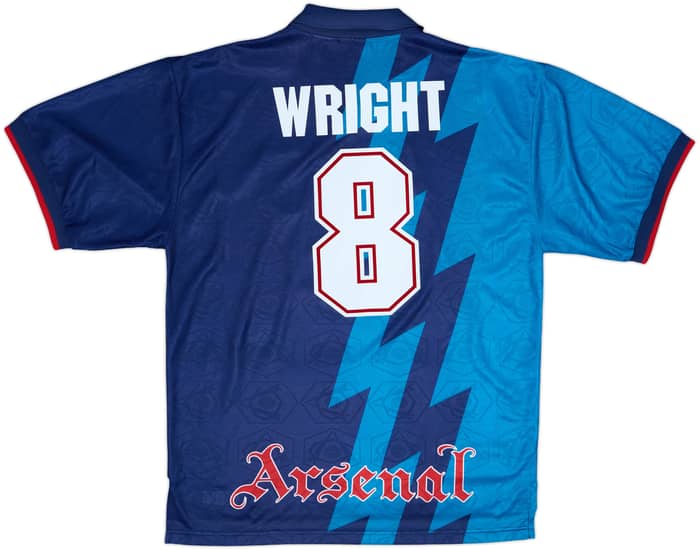 1995-96 Arsenal Away Shirt Wright #8 - 8/10 - (XL)