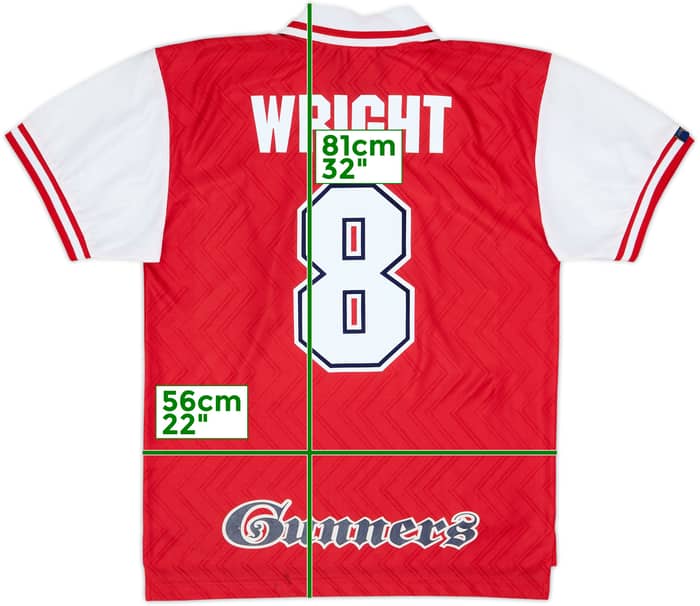 1996-98 Arsenal Home Shirt Wright #8 - 8/10 - (M)