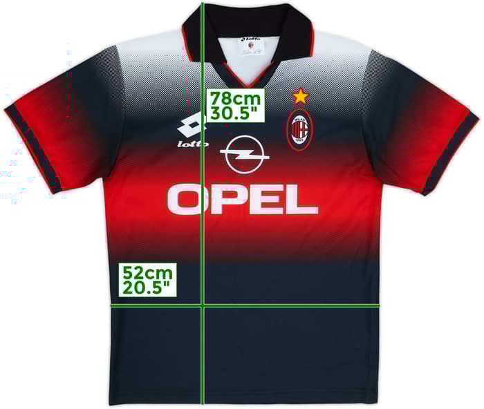 1996-97 AC Milan Lotto Training Shirt - 9/10 - (M)