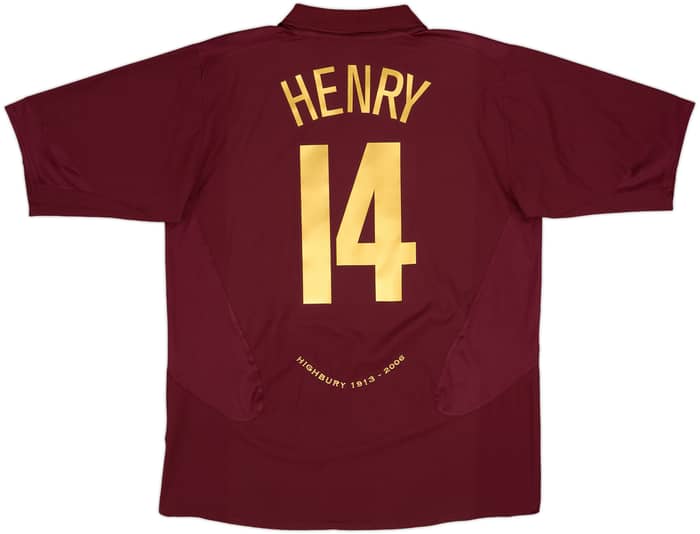 2005-06 Arsenal Home Shirt Henry #14 - 8/10 - (XL)