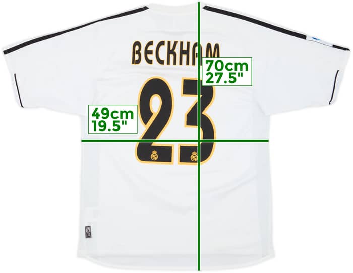 2003-04 Real Madrid Home Shirt Beckham #23 - 7/10 - (S)