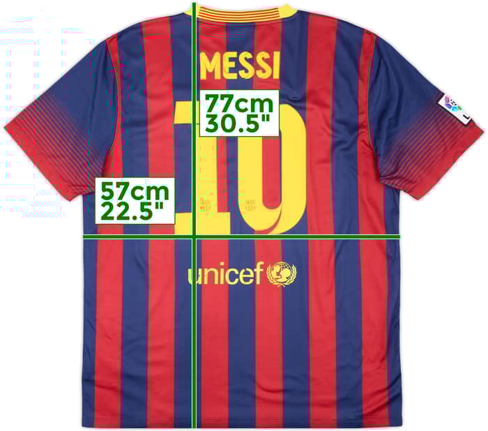 2013-14 Barcelona Home Shirt Messi #10 - 6/10 - (XL)