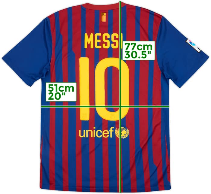 2011-12 Barcelona Home Shirt Messi #10 - 7/10 - (M)