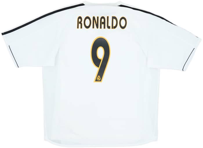 2003-04 Real Madrid Player Issue Home Shirt Ronaldo #9 - 7/10 - (L)