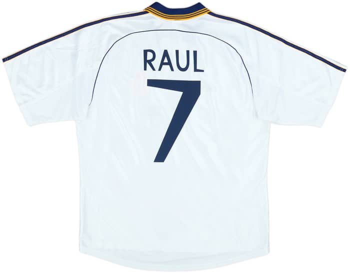 1998-00 Real Madrid Home Shirt Raul #7 - 9/10 - (L)