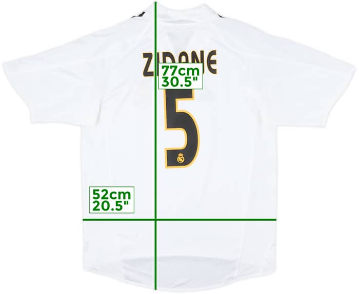 2004-05 Real Madrid Home Shirt Zidane #5 - 6/10 - (S)