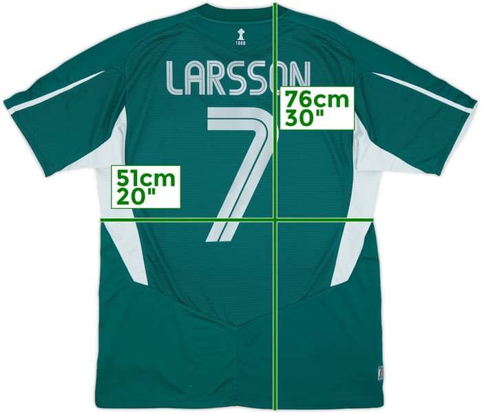 2004-05 Celtic Away Shirt Larsson #7 - 9/10 - (L)