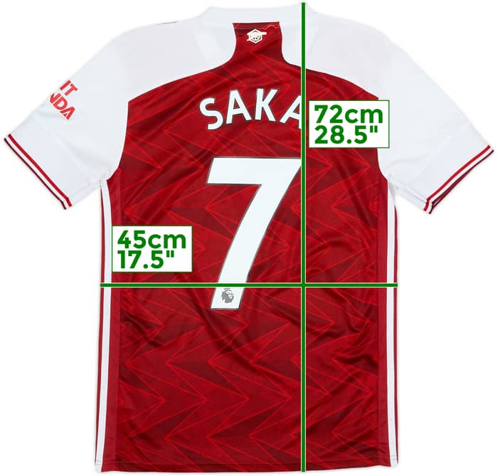 2020-21 Arsenal Home Shirt Saka #7 - 8/10 - (S)