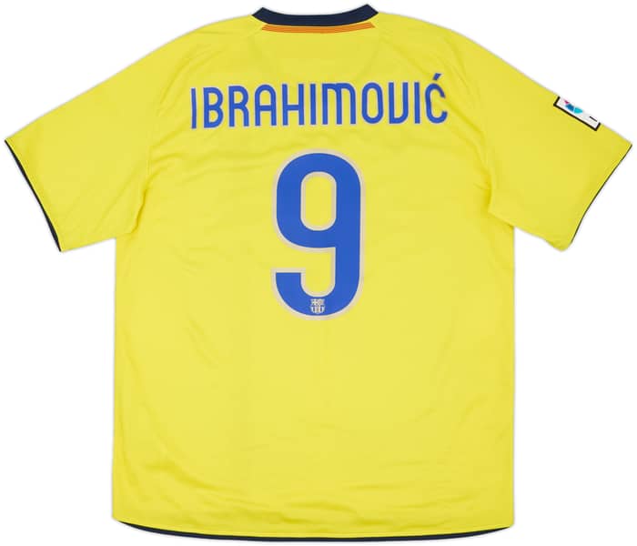 2008-10 Barcelona Away Shirt Ibrahimovic #9 - 10/10 - (L)