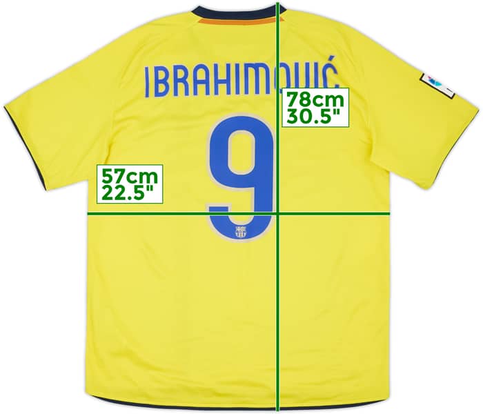 2008-10 Barcelona Away Shirt Ibrahimovic #9 - 10/10 - (L)