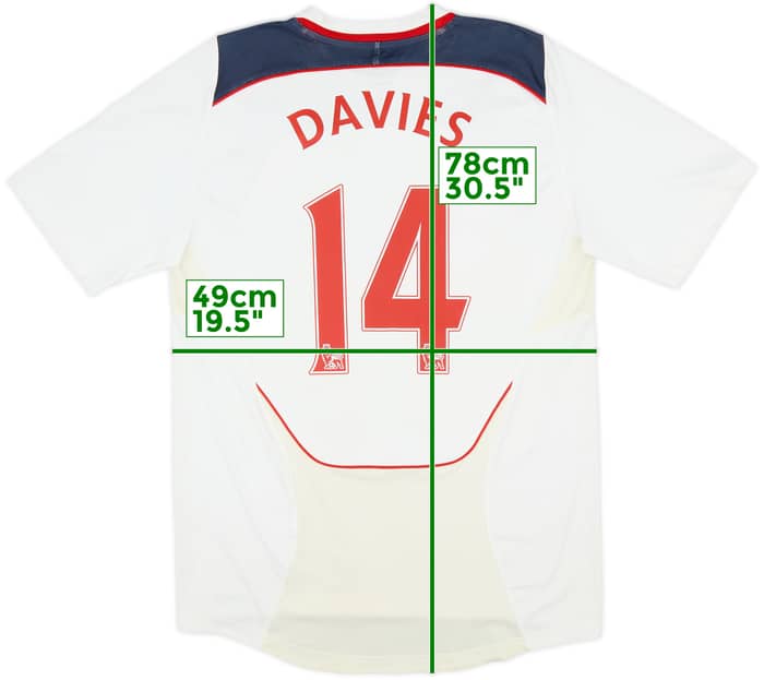 2008-09 Bolton Home Shirt Davies #14 - 5/10 - (M)