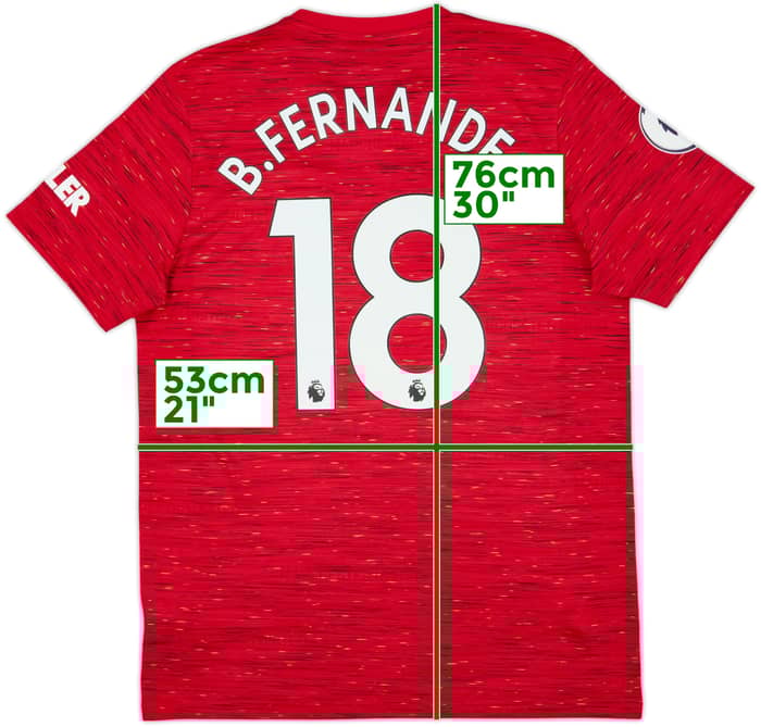 2020-21 Manchester United Home Shirt B.Fernandes #18 - 10/10 - (L)