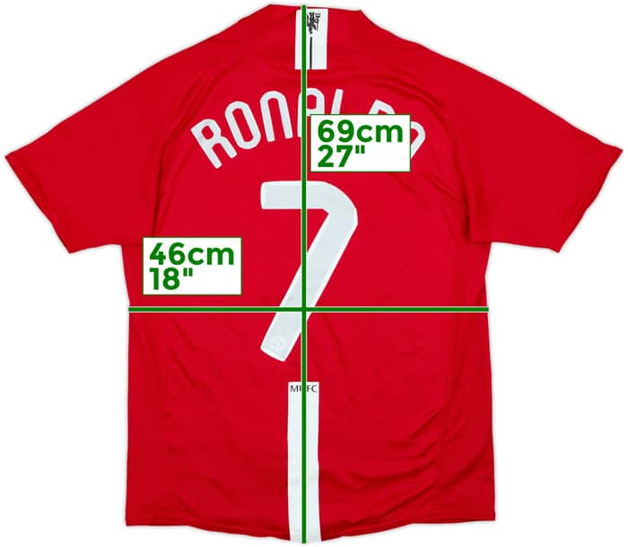 2007-09 Manchester United Home Shirt Ronaldo #7 - 6/10 - (S)