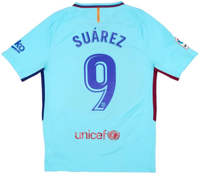 2017-18 Barcelona Away Shirt Suarez #9 - 8/10 - (M)