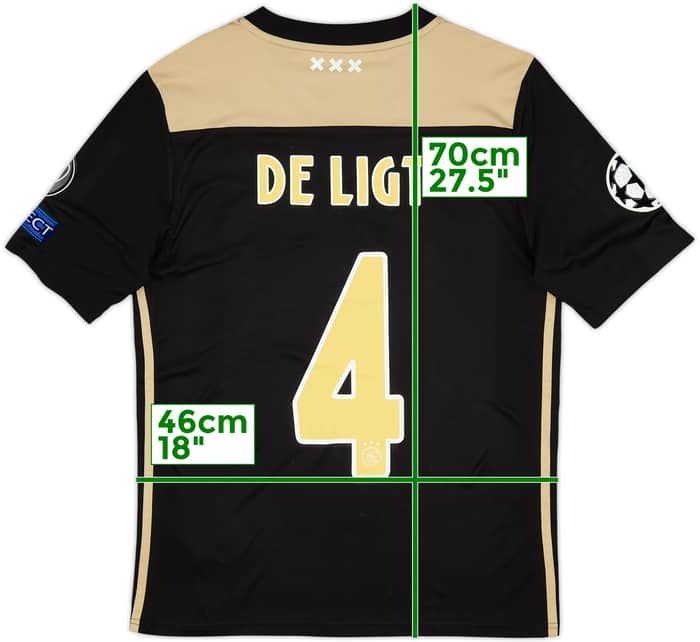 2018-19 Ajax Away Shirt De Ligt #4 - 6/10 - (XL.Boys)