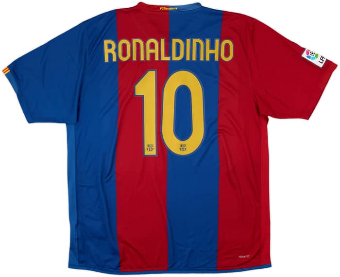 2006-07 Barcelona Home Shirt Ronaldinho #10 - 9/10 - (XL)