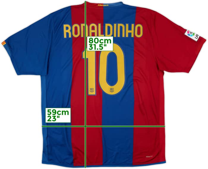 2006-07 Barcelona Home Shirt Ronaldinho #10 - 9/10 - (XL)