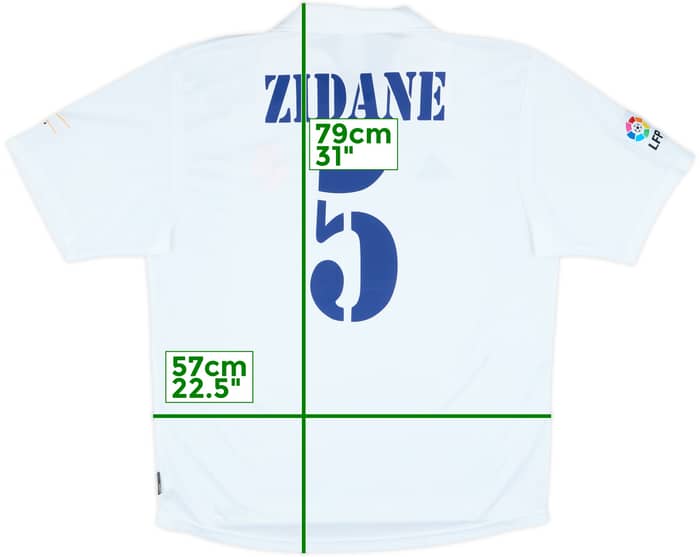 2002-03 Real Madrid Centenary Home Shirt Zidane #5 - 5/10 - (L)