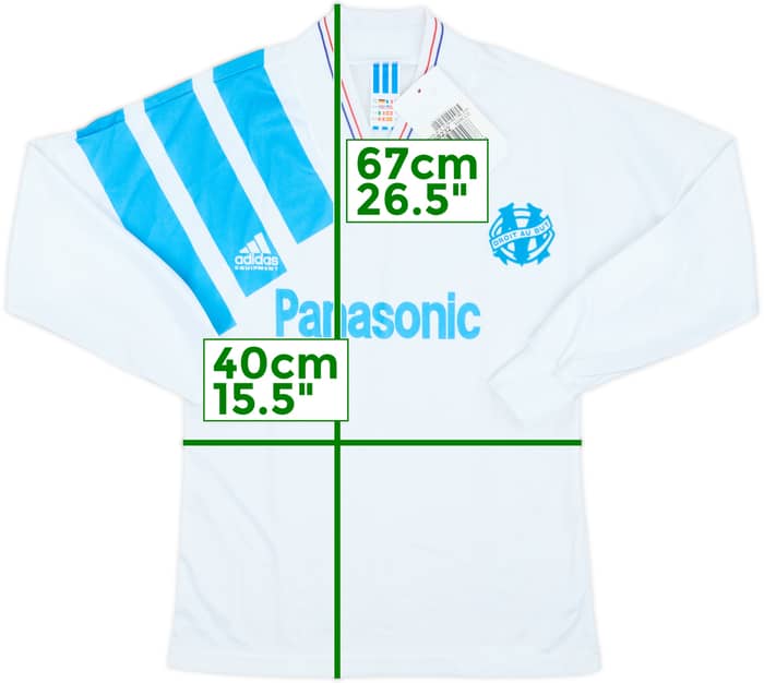 1991-92 Olympique Marseille Home L/S Shirt (XS)
