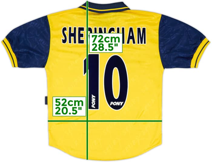 1995-97 Tottenham Third Shirt Sheringham #10 - 8/10 - (S)