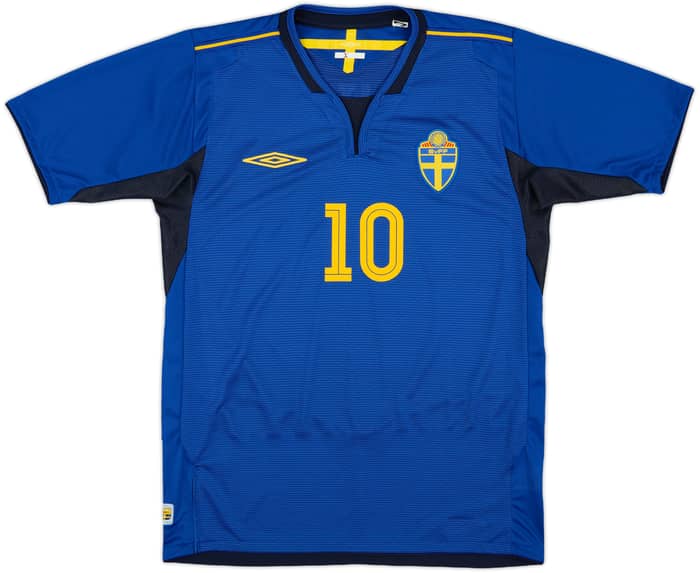 2004-06 Sweden Away Shirt Ibrahimovic #10 - 10/10 - (S)