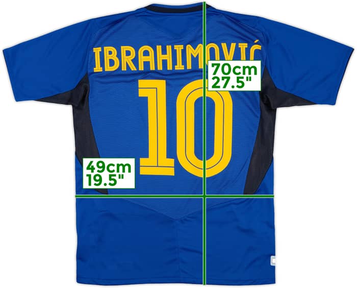 2004-06 Sweden Away Shirt Ibrahimovic #10 - 10/10 - (S)