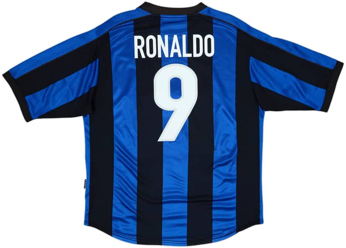 1999-00 Inter Milan Home Shirt Ronaldo #9 - 8/10 - (L)