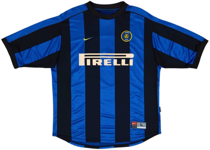 1999-00 Inter Milan Home Shirt Ronaldo #9 - 8/10 - (L)