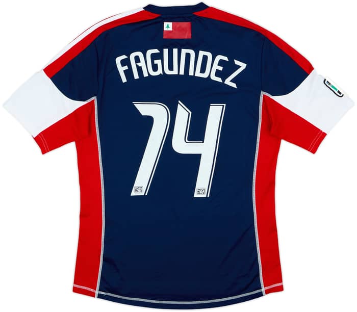 2012-13 New England Revolution Home Shirt Fagundez #74 - 6/10 - (M)