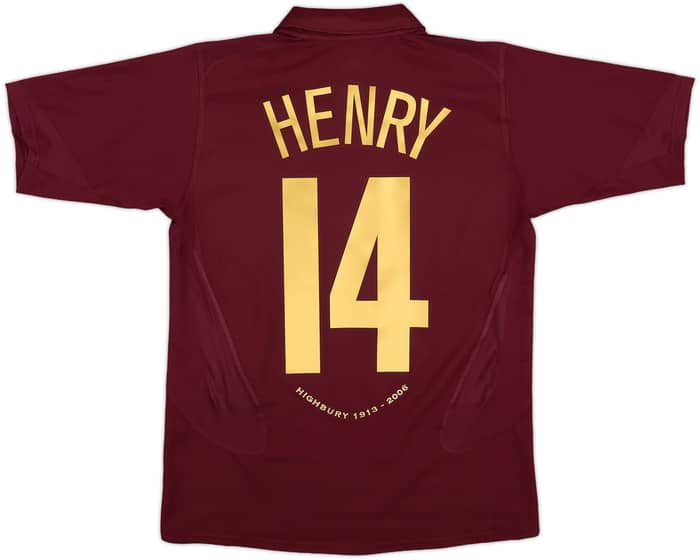 2005-06 Arsenal Home Shirt Henry #14 - 8/10 - (S)