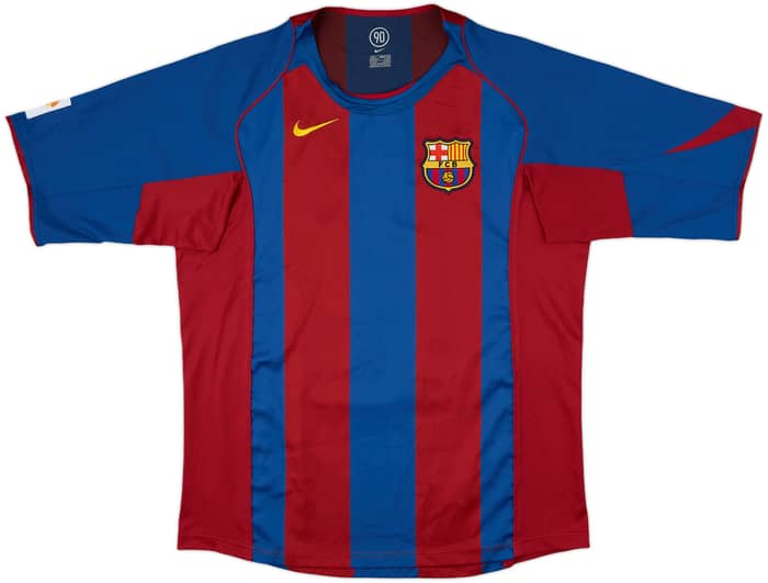2004-05 Barcelona Home Shirt Larsson #17 - 6/10 - (L)