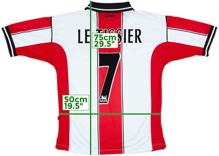 1999-01 Southampton Home Shirt Le Tissier #7 - 8/10 - (M)