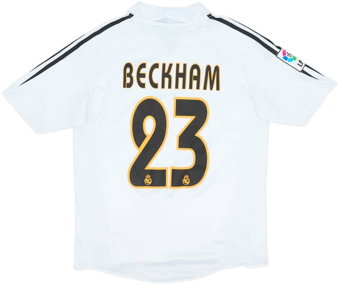 2004-05 Real Madrid Home Shirt Beckham #23 - 7/10 - (L.Boys)