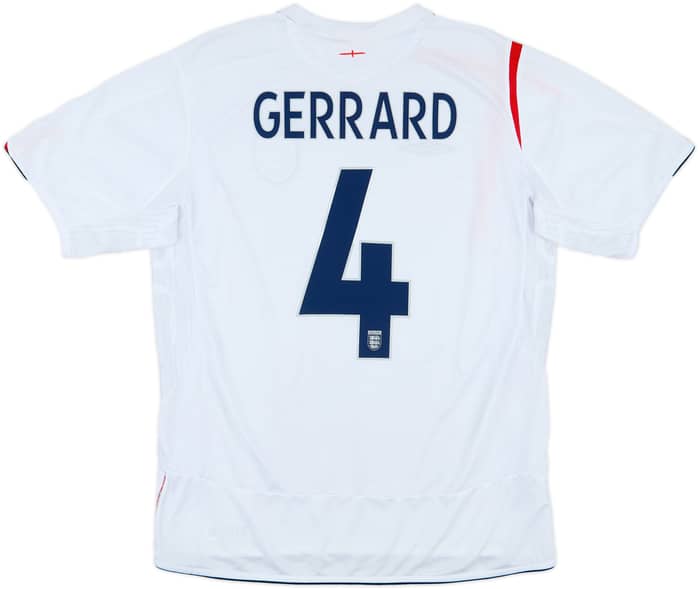 2005-07 England Home Shirt Gerrard #4 - 7/10 - (L)