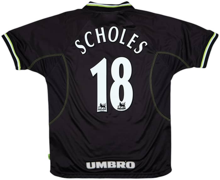 1998-99 Manchester United Third Shirt Scholes #18 - 8/10 - (L)