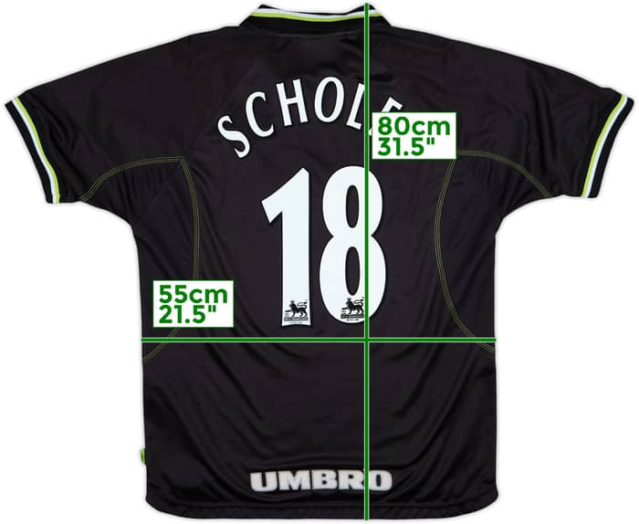 1998-99 Manchester United Third Shirt Scholes #18 - 8/10 - (L)