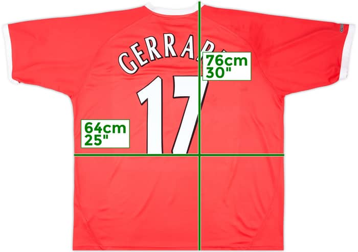 2001-03 Liverpool CL Shirt Gerrard #17 - 6/10 - (XXL)